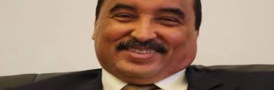 الرئيس الموريتاني وهو يبتسم